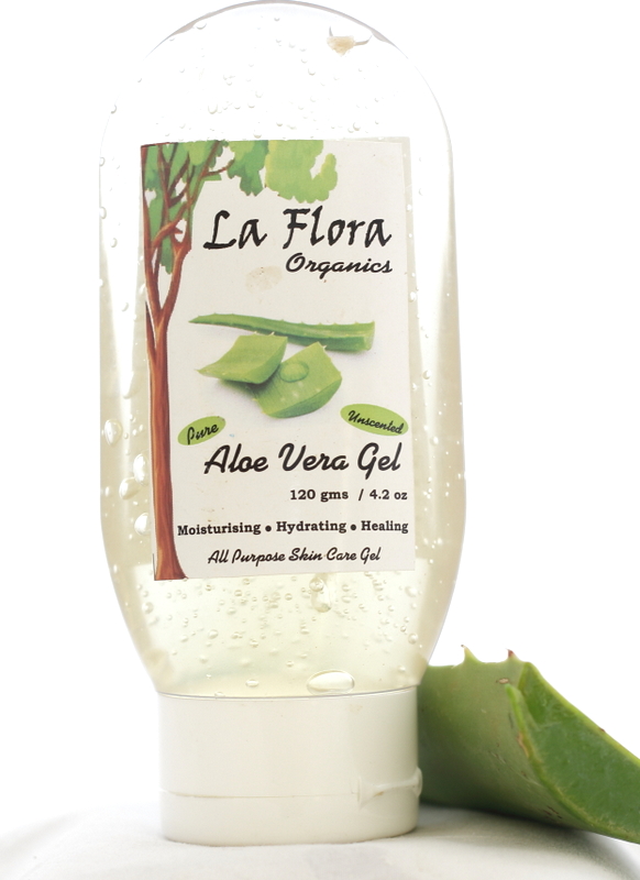 La Flora Organics Aloe Vera Gel-Natural & Unscented-Skin & Hair Care-120  Gms – La Flora Organics